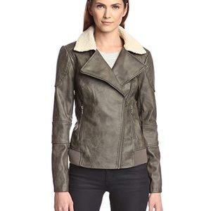 sam edelman // faux leather sherpa moto jacket